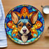 Chihuahua Black Glass Suncatcher Worktop Saver